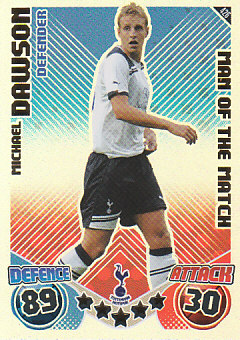 Michael Dawson Tottenham Hotspur 2010/11 Topps Match Attax Man of the Match #426